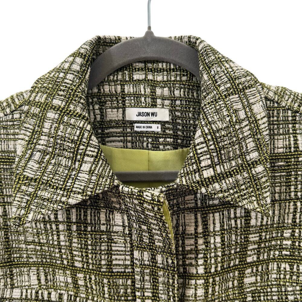 Jason Wu Sleeveless Tweed A-Line Minidress Green Size 8 - Picture 5 of 11